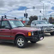 Discovery 1 & 2 1989-2004 707-02 Falcon Bull Bar Black A-Frame Package (LED Foglight) — product view 2