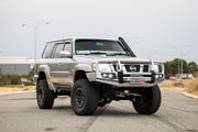 Patrol Y61 2005-2016 707-02 Falcon Bull Bar Black A-Frame Package (LED Foglight) — product view 1