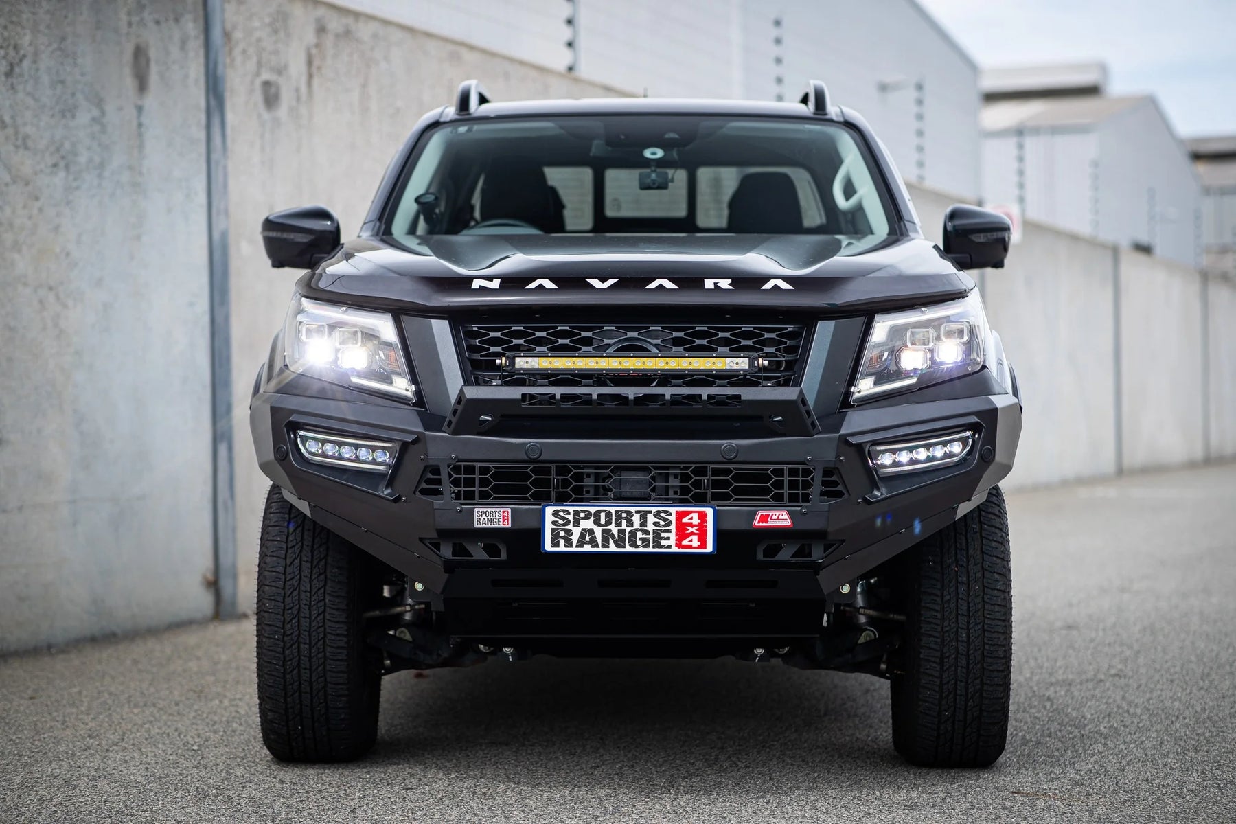 Navara NP300 2021-Present – 909-01 Alloy Pegasus Bull Bar Bumper Replacement Package IEB Compatible… — product view 1