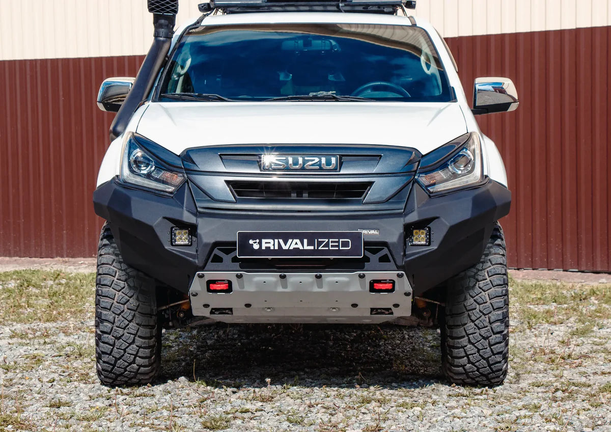 Aluminum Front Bar – Isuzu D-Max 2017-2019, includes RIVAL FOG lights (Set of 2) — product view 1