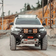 Rival Aluminum Front Bar with RIVAL LED Fog Lights (Set of 2) - Toyota Hilux (2021–04/2024) — product view 3
