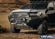 Rival Aluminum Front Bar with RIVAL LED Fog Lights (Set of 2) - Toyota Hilux (2021–04/2024) — product view 4