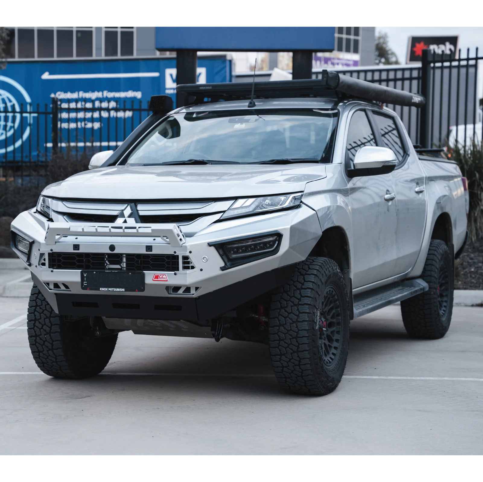 Triton MR 2019-Present 909-01 Alloy Pegasus Bull Bar Bumper Replacement Package — product view 1