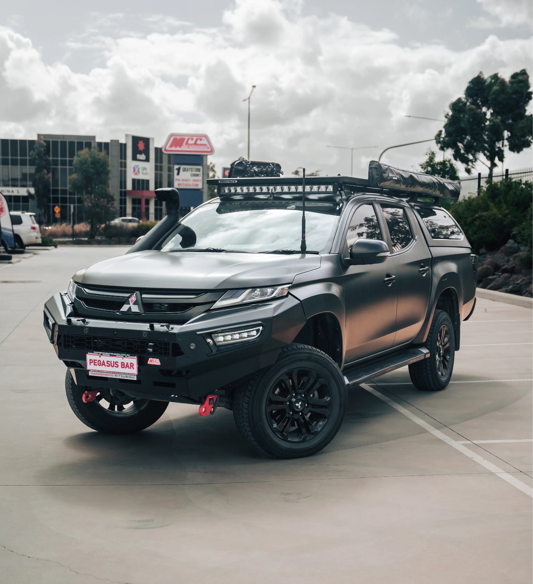Triton MR 2019-Present 909-01 Alloy Pegasus Bull Bar Bumper Replacement Package — product view 4