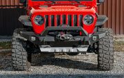 Aluminum Front Bar – Jeep Wrangler 2007-On / Gladiator 2020-On, includes RIVAL FOG lights (Set of 2) — product view 1