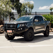 Navara NP300 2021-Present – 707-02 Falcon Bull Bar Black A-Frame Package (LED Foglight) IEB Compatible… — product view 3