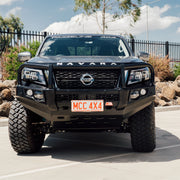 Navara NP300 2021-Present – 707-02 Falcon Bull Bar Black A-Frame Package (LED Foglight) IEB Compatible… — product view 4