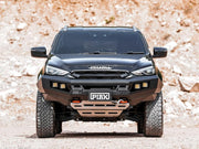 Genesis Non Loop Bull Bar (Orange Recovery Points & Grey Bash Plate) to suit Isuzu MU-X (6/2021 to 10/2024) — product view 1