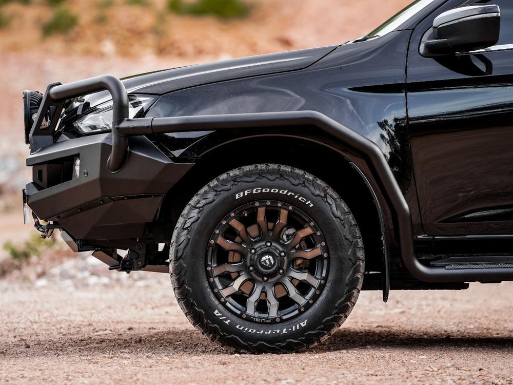 Genesis Loop Bull Bar (Black Recovery Points & Grey Bash Plate) to suit Isuzu MU-X (6/2021 to 10/2024) — product view 2