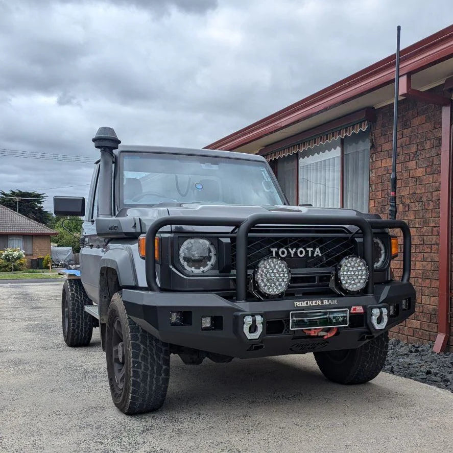 Land Cruiser 70s Series 2024-On – 078-02SQ Rocker Bull Bar Triple Loops Package — product view 4