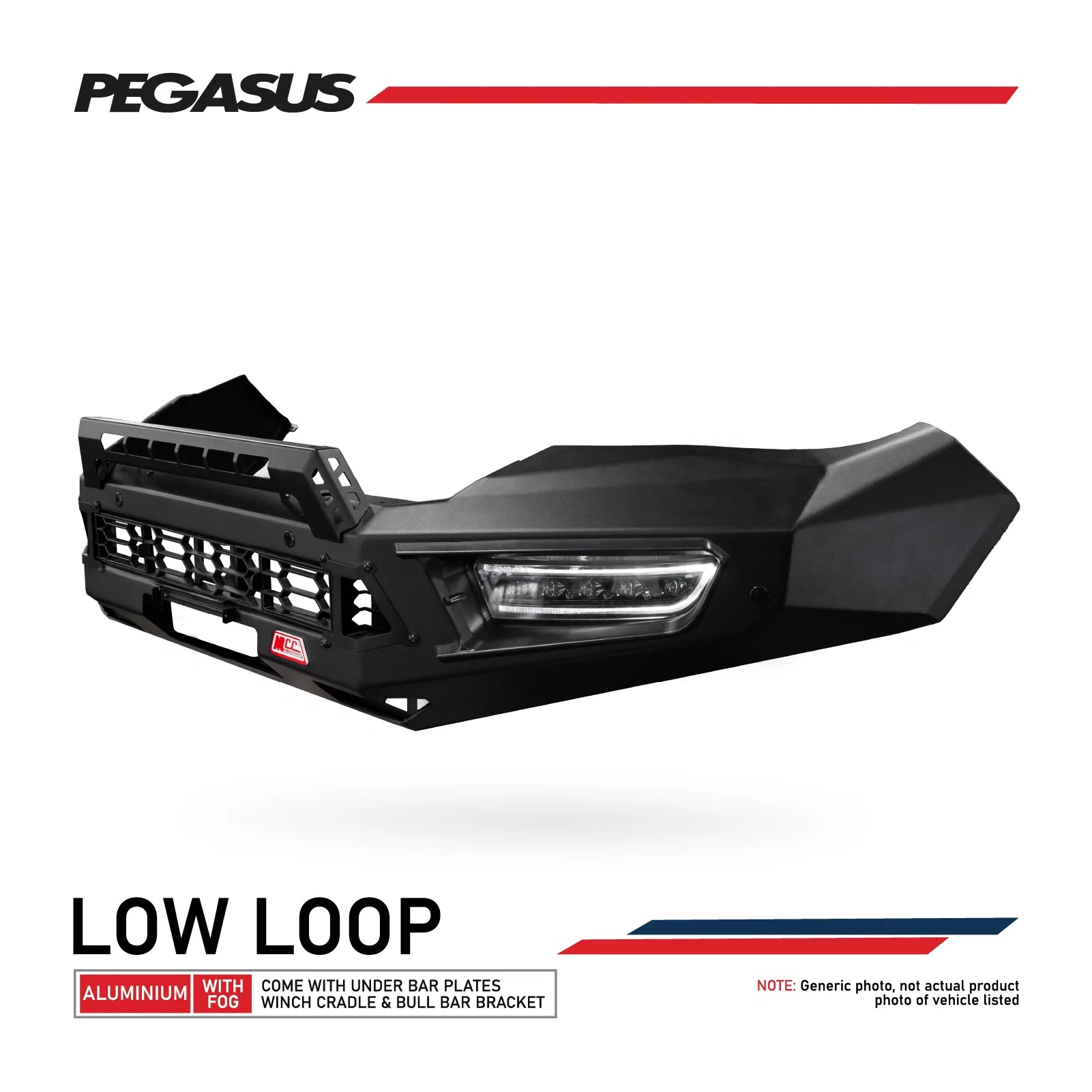 Navara NP300 2021-Present – 909-01 Alloy Pegasus Bull Bar Bumper Replacement Package IEB Compatible… — product view 6